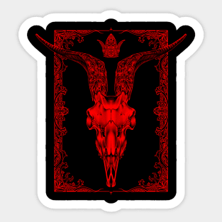 Ornamental Goat Skull R Sticker